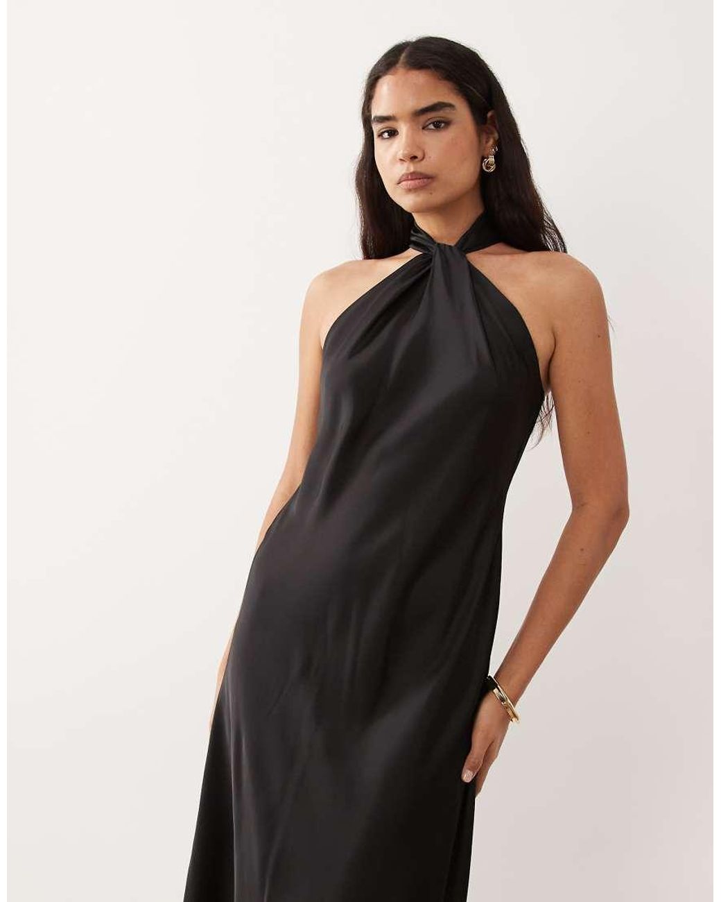 Ralph Lauren Halterneck Cut Out Maxi Dress in Black