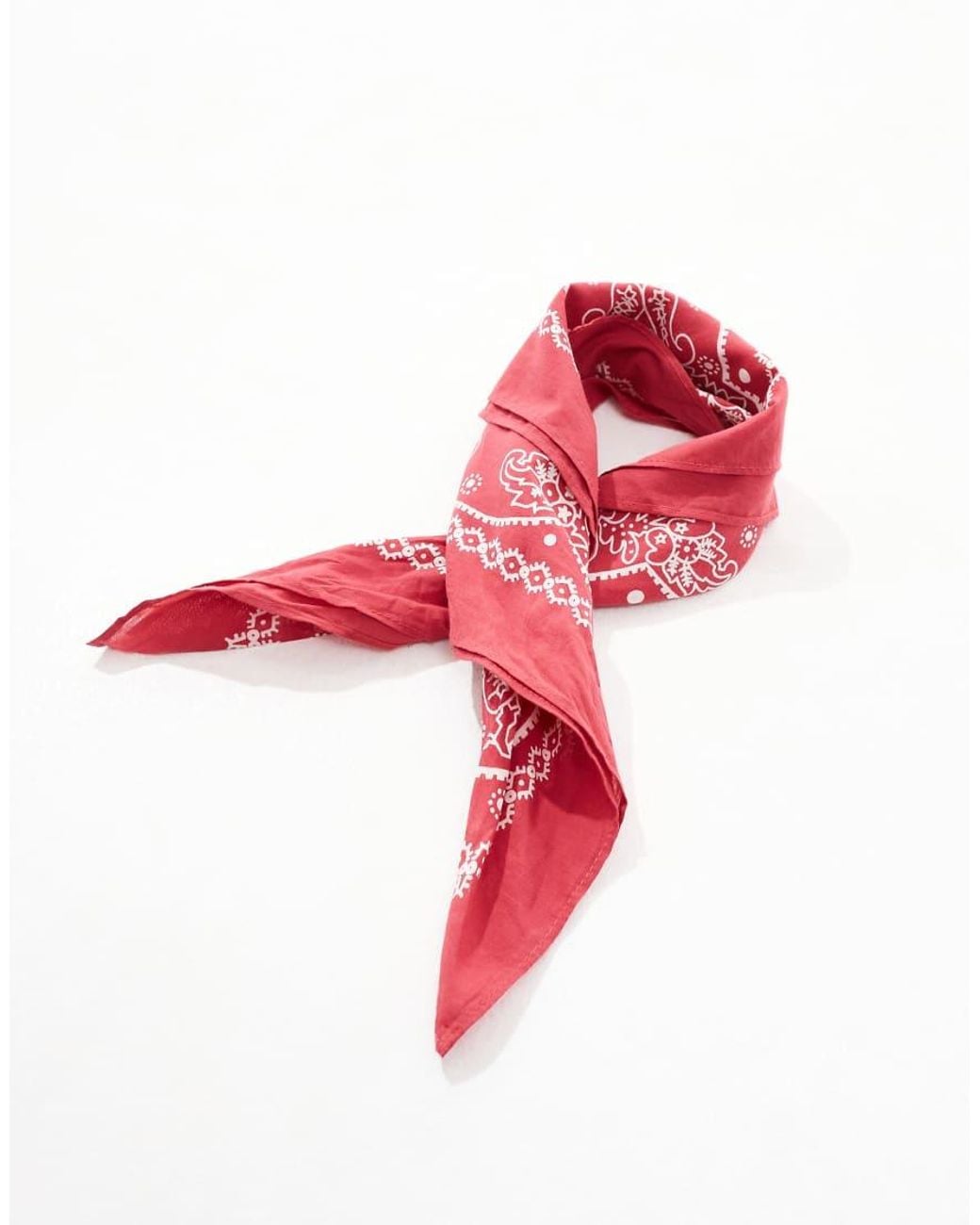 Levi's White Paisley Print Bandana for men