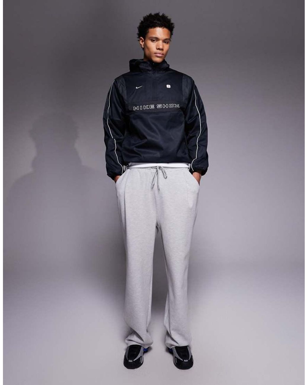 Nike Blue Shox Half Zip Woven Jacket for men