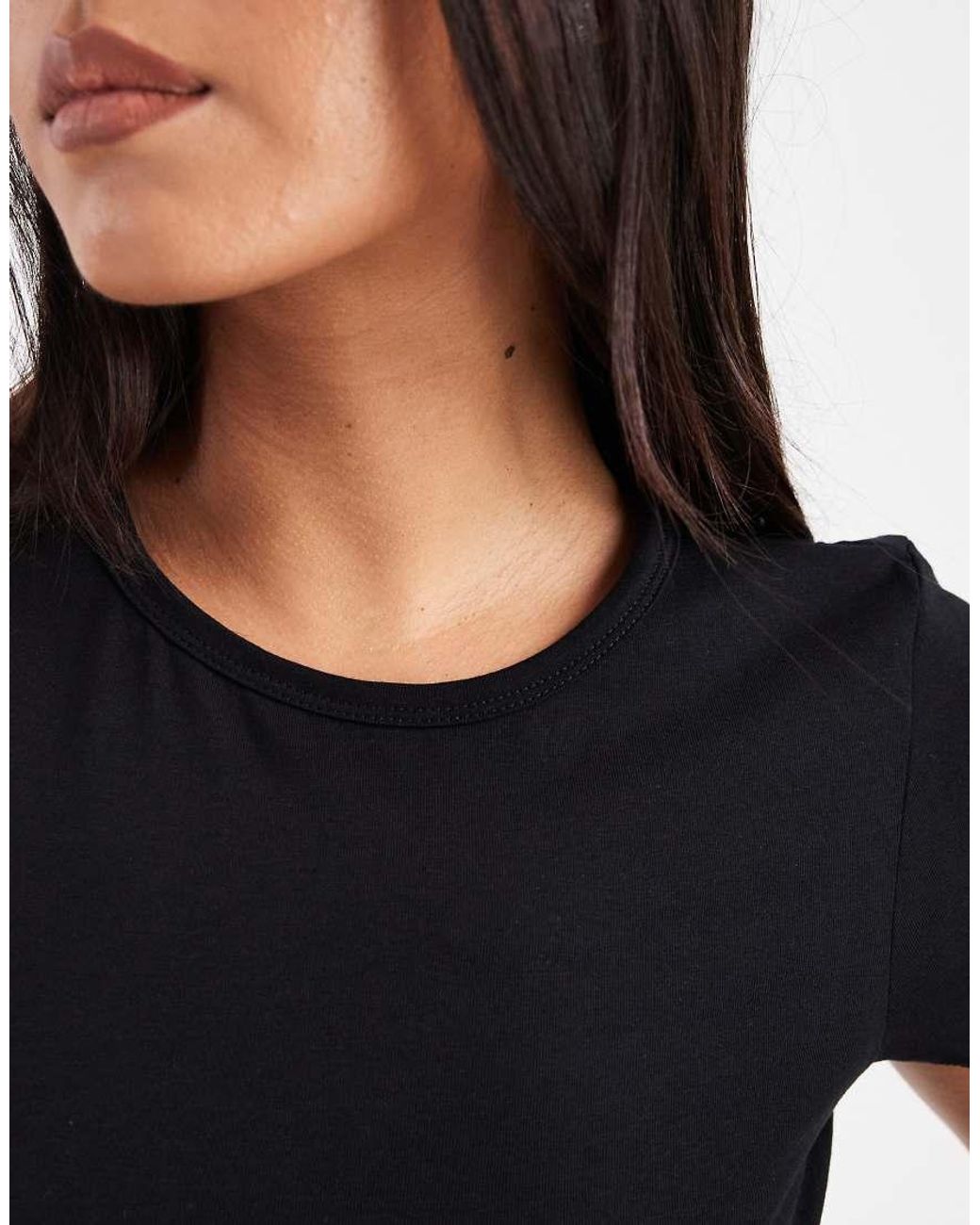 Monki Blue Shrunken Baby T-shirt