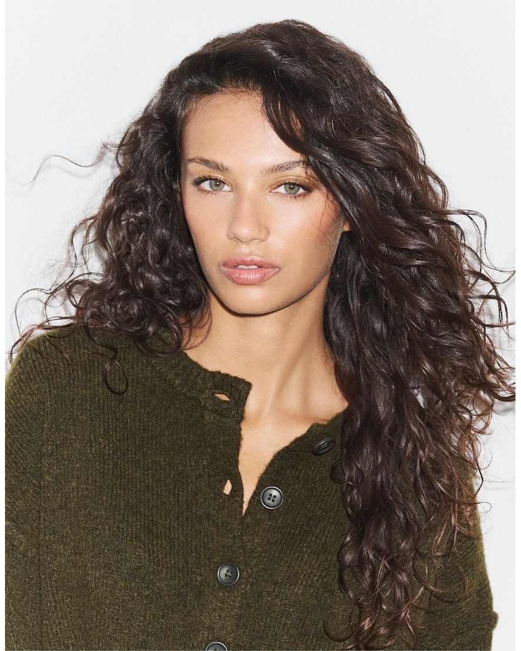 Stradivarius Green Oversize Knit Cardigan