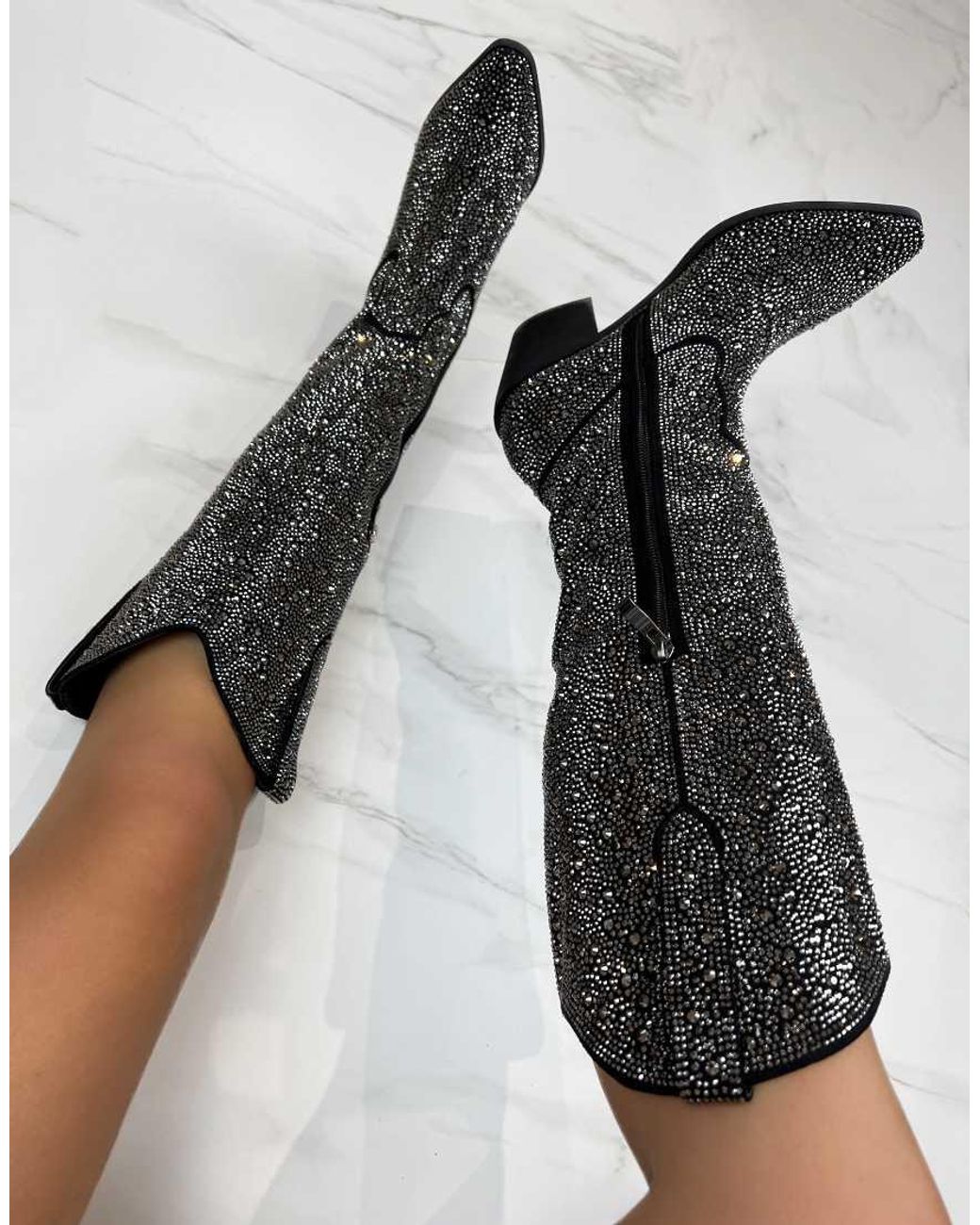 GIA STUDIOS Black Cowboy Boots