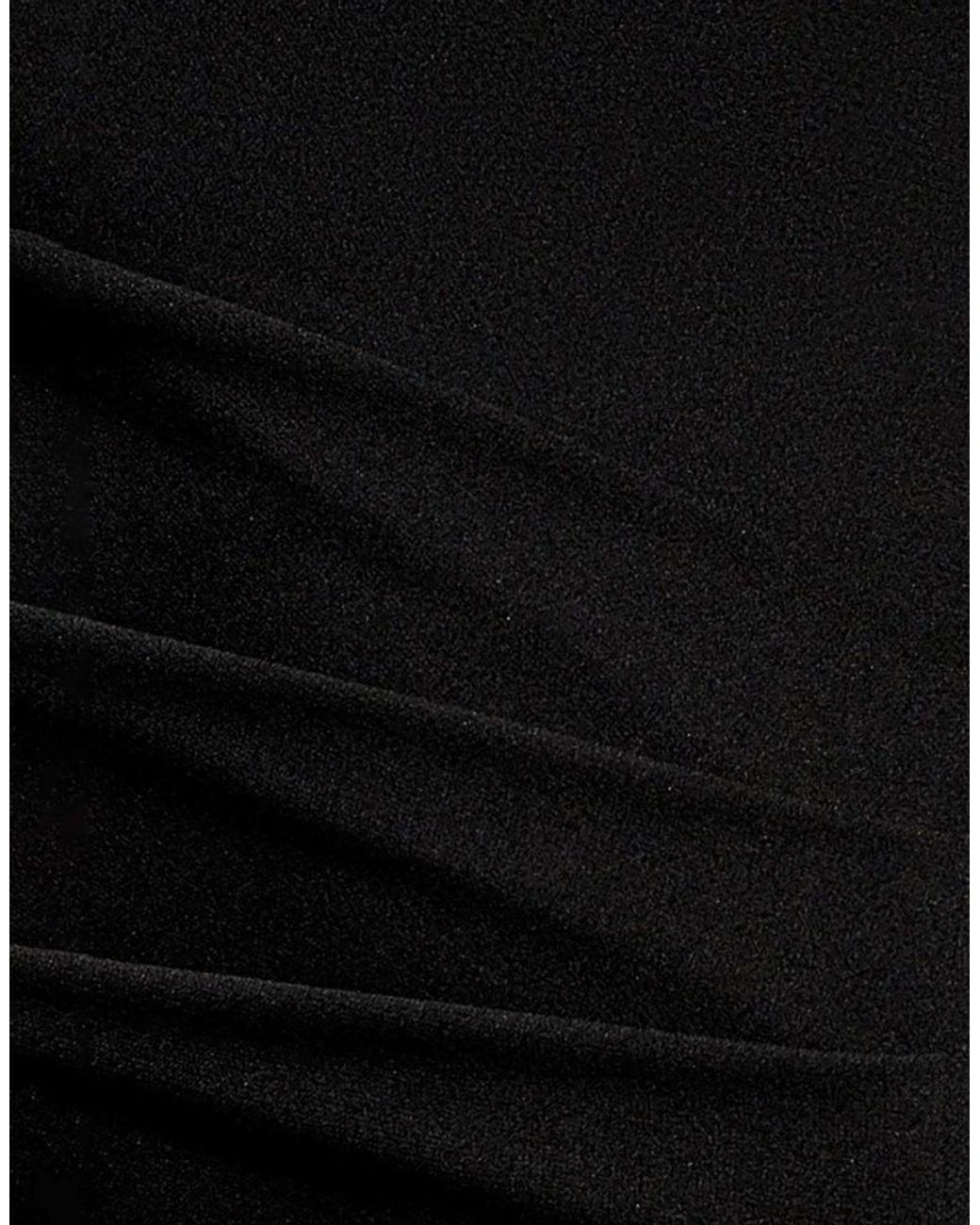 Goddiva Black Cap Sleeve Pleated Asymmetric Maxi Dress