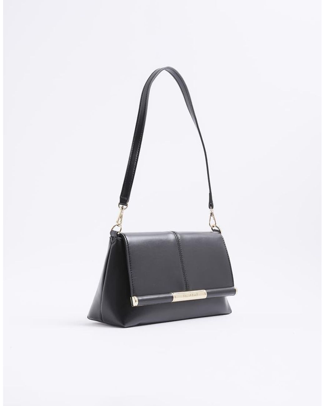River Island Natural Bar Front Clutch Bag
