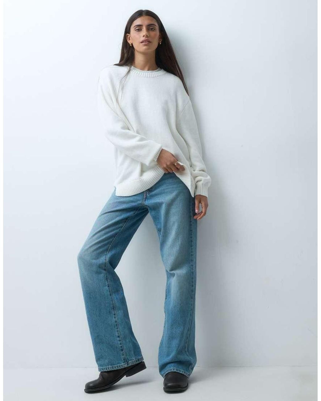 Hollister Gray Crew Neck Knitted Jumper