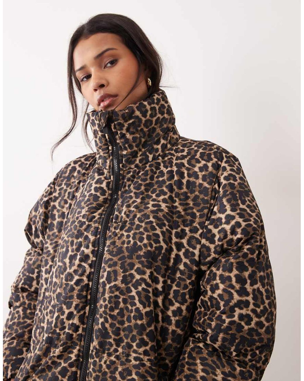 Brave Soul Brown Hooded Puffer Jacket With Pockets