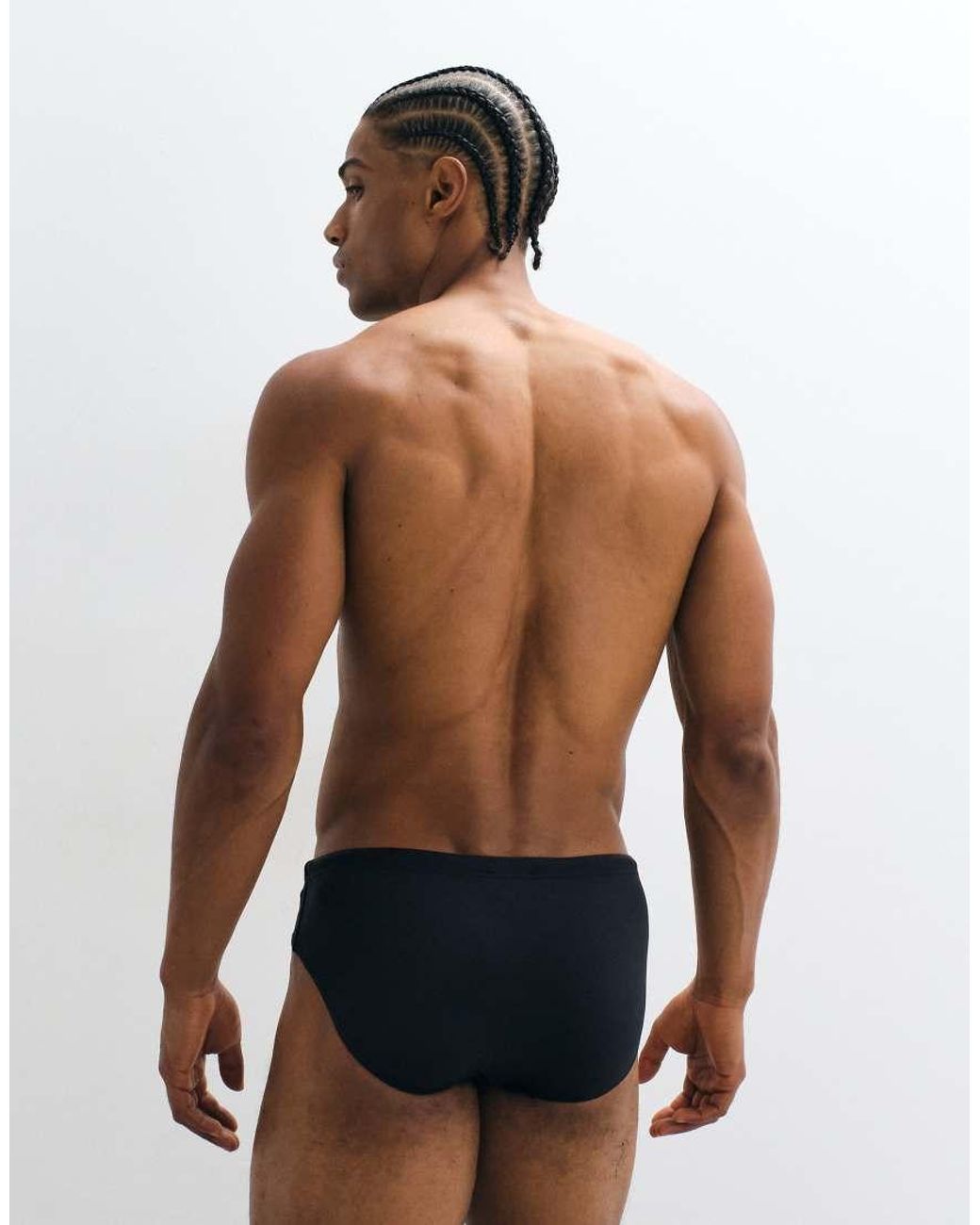Emporio Armani Black Bodywear Swim Briefs With Logo for men