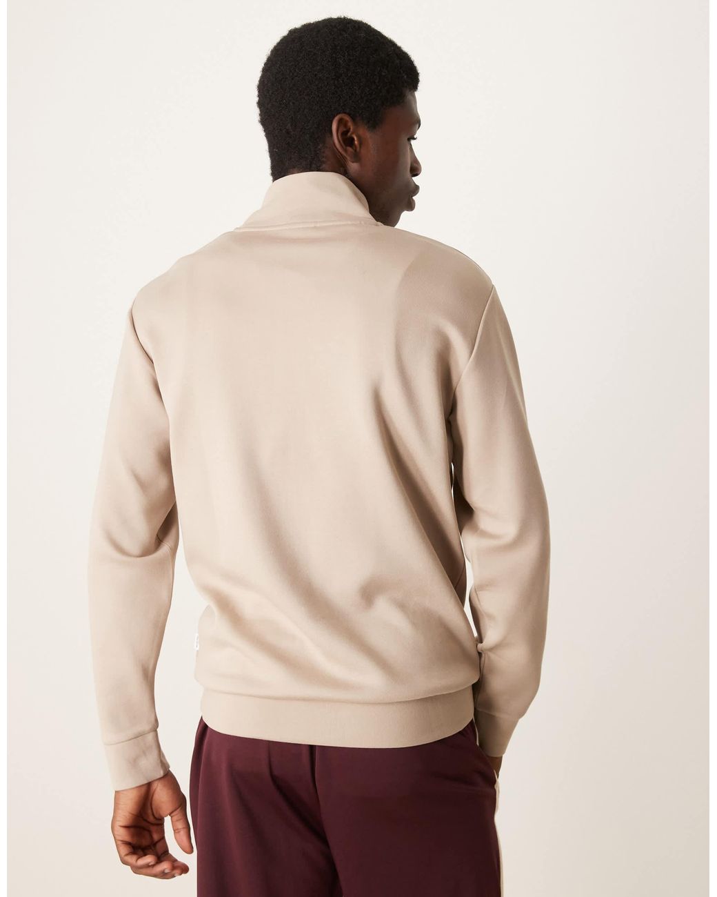 SELECTED Natural Half Zip Sweatshirt for men
