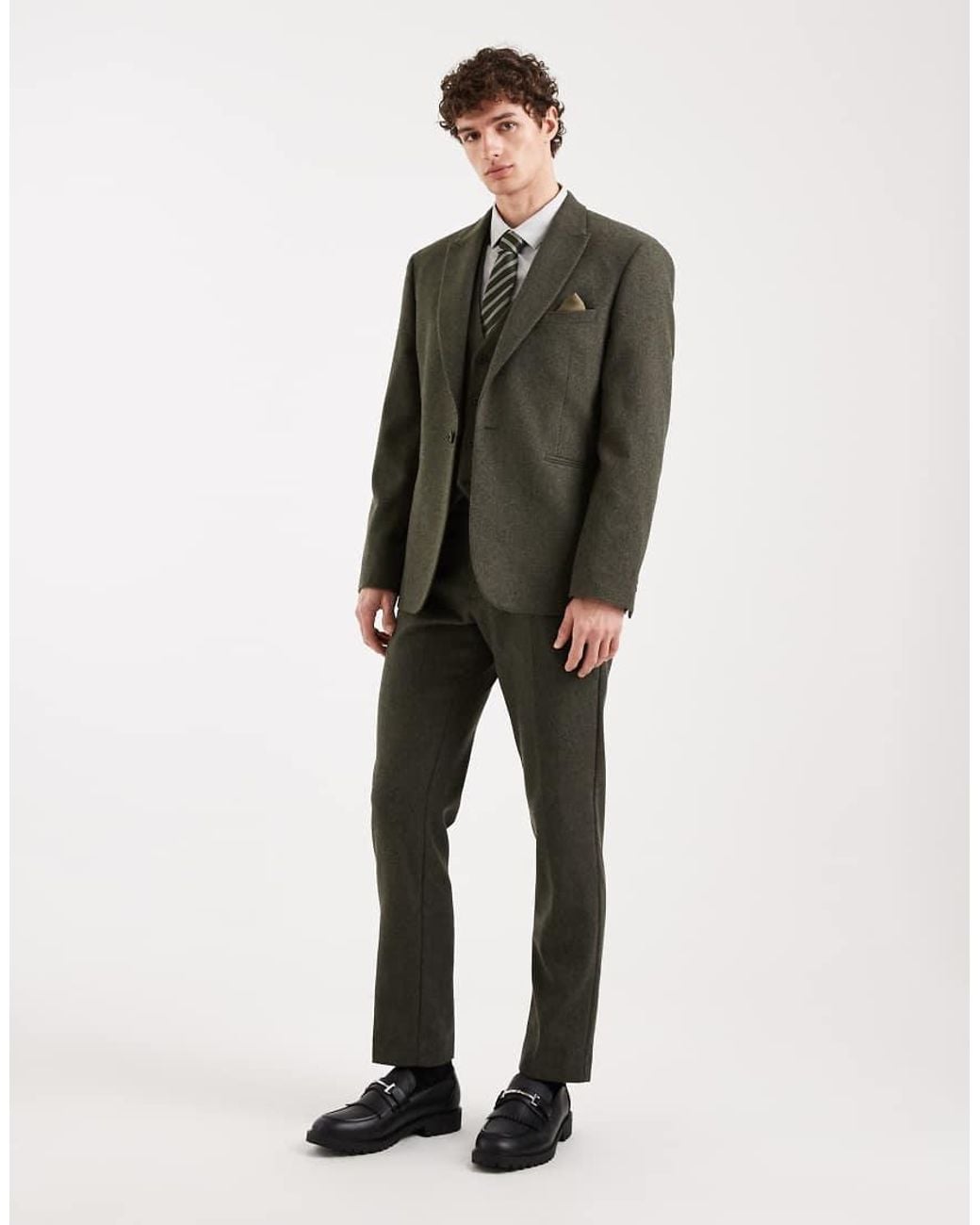ASOS Gray Wool Mix Slim Suit Jacket for men