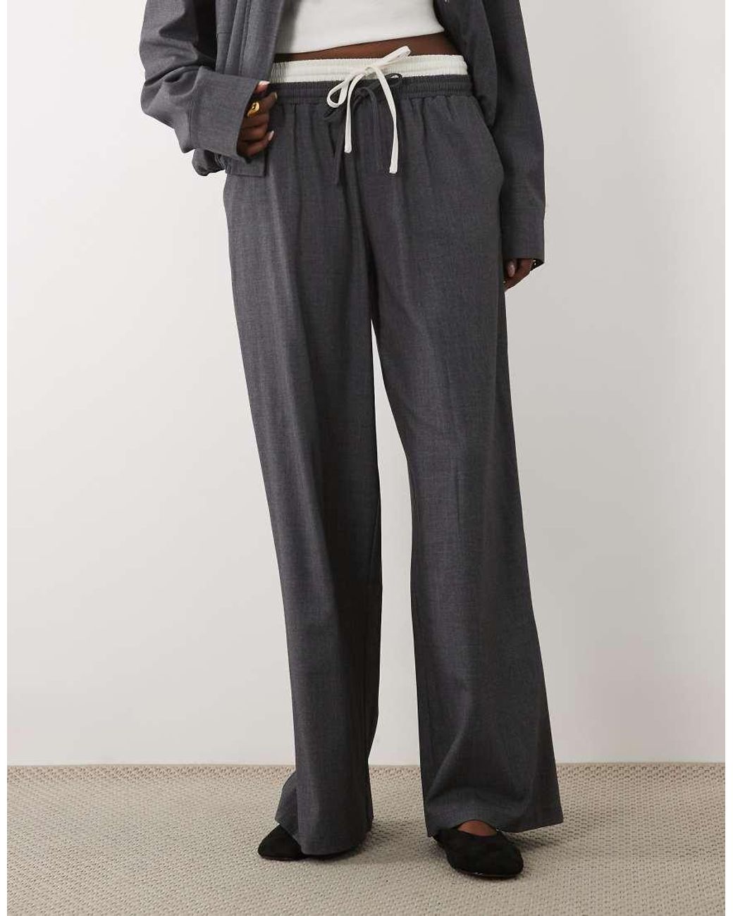 Kaiia Multicolor Exclusive Double Waistband Wide Leg Tactical Pants