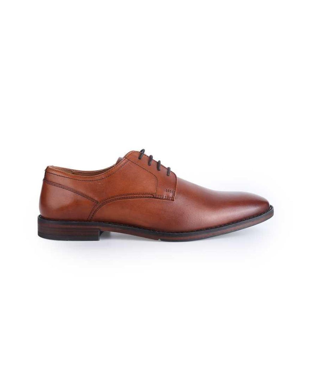 Thomas Crick Brown Lanner Leather Formal Derby Shoes for men