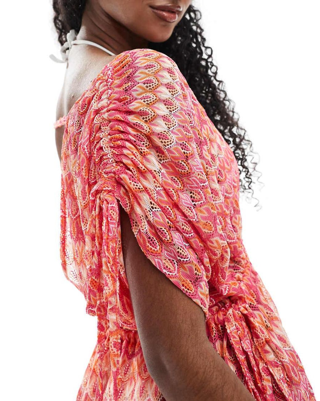 Accessorize Red Accesorize Crochet Mini Beach Dress