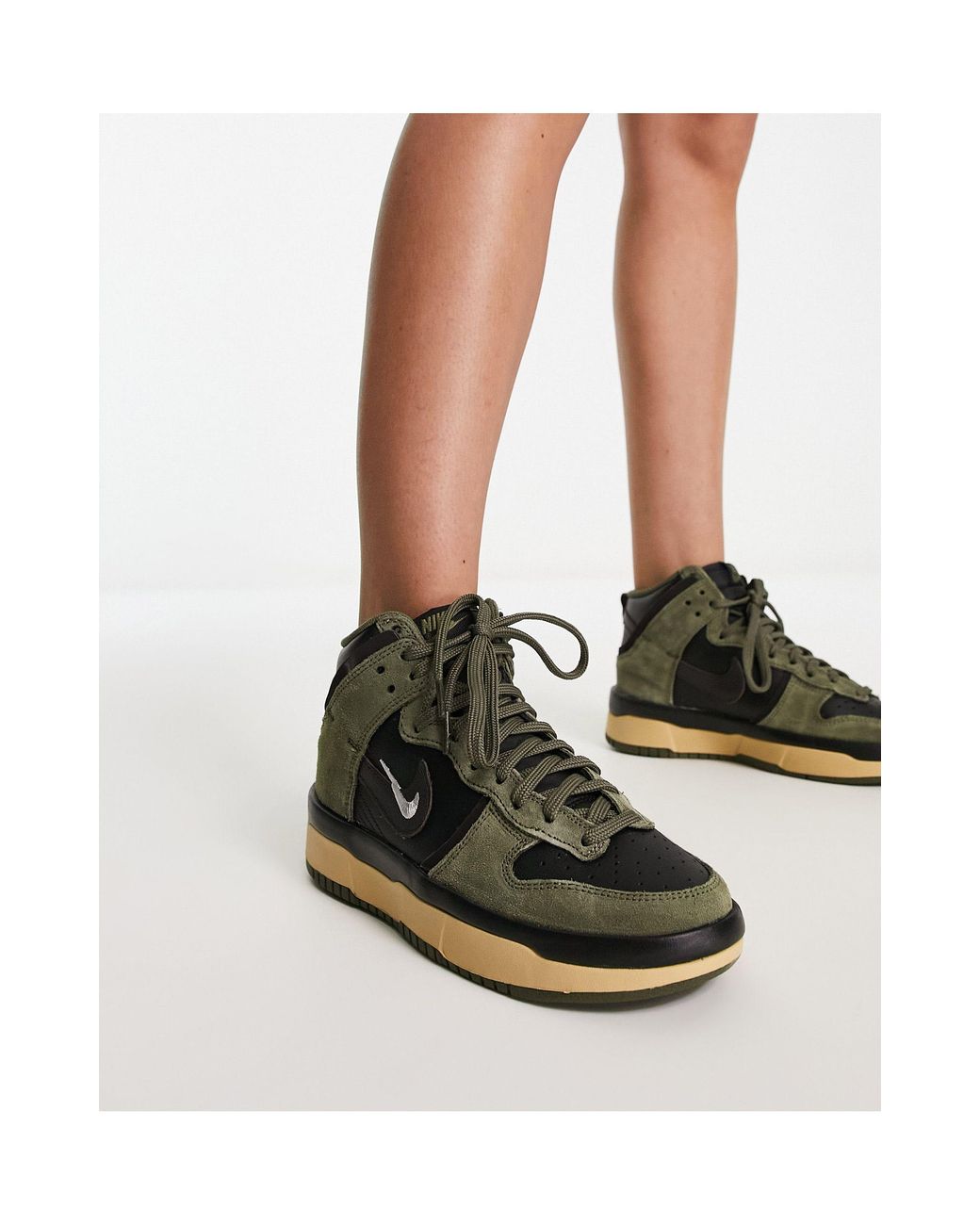 Dunk high rebel - sneakers alte oliva e nere di Nike in Nero | Lyst