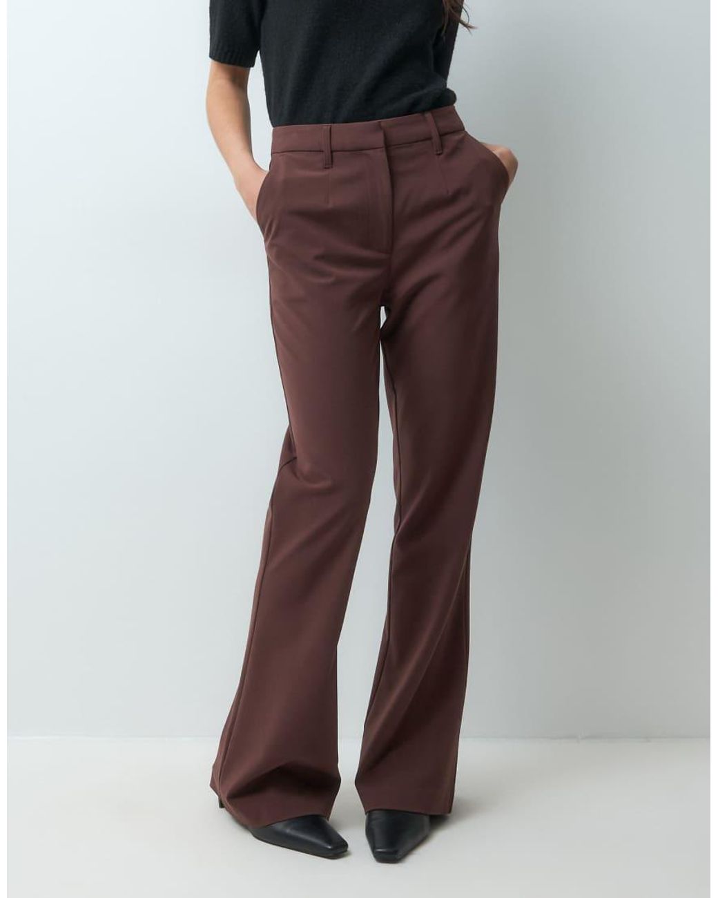 ASOS Brown Tailored Snatch Flares