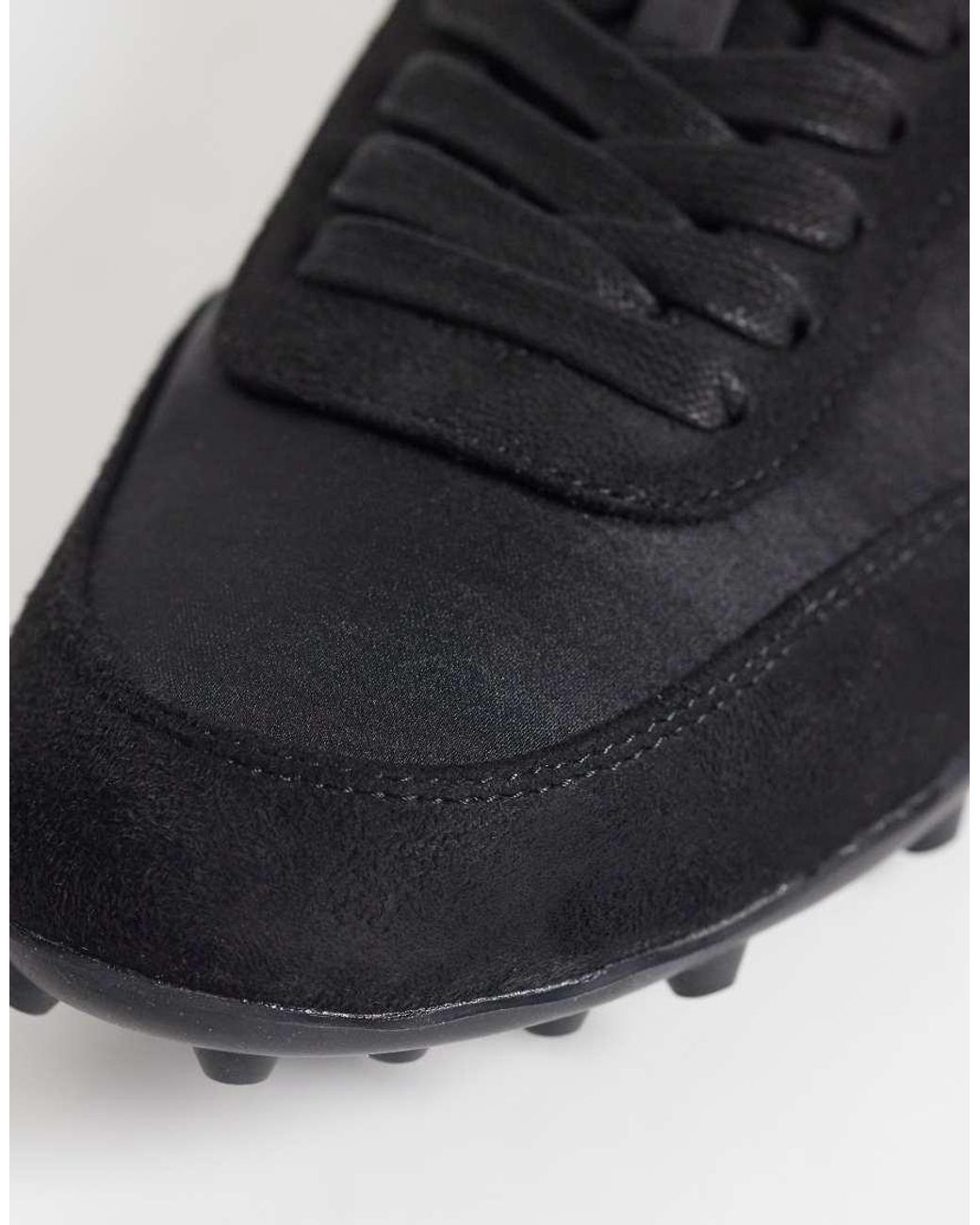 ASOS Black Desire Slim Sole Lace Up Trainers