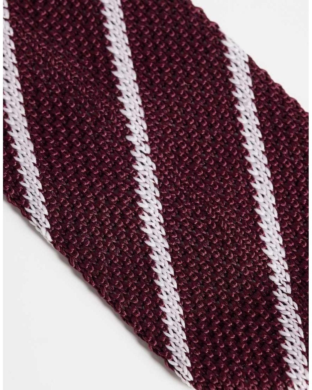 ASOS Purple Knitted Stripe Tie for men