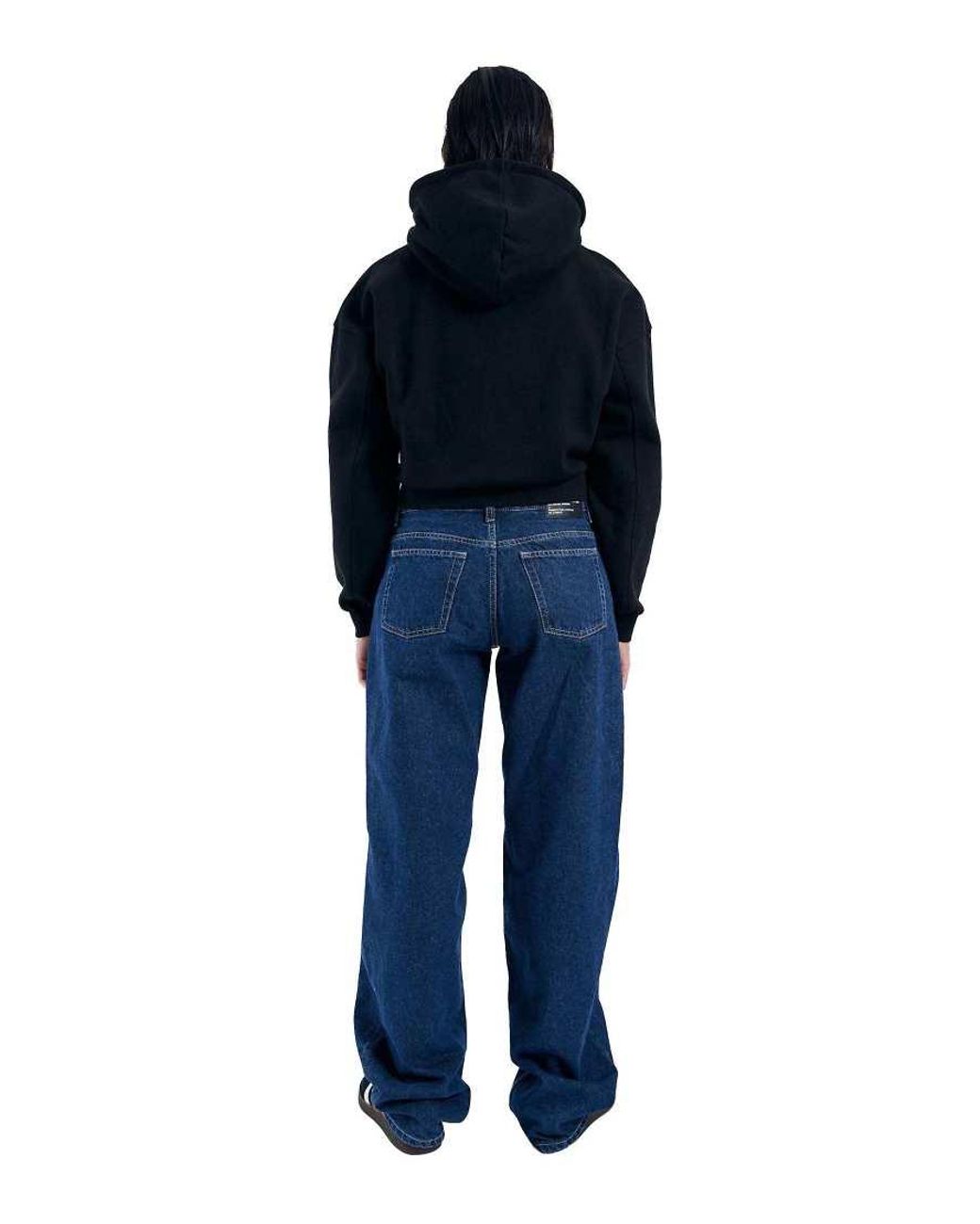 Dr. Denim Blue Ethel Cropped Zip Up Hoodie