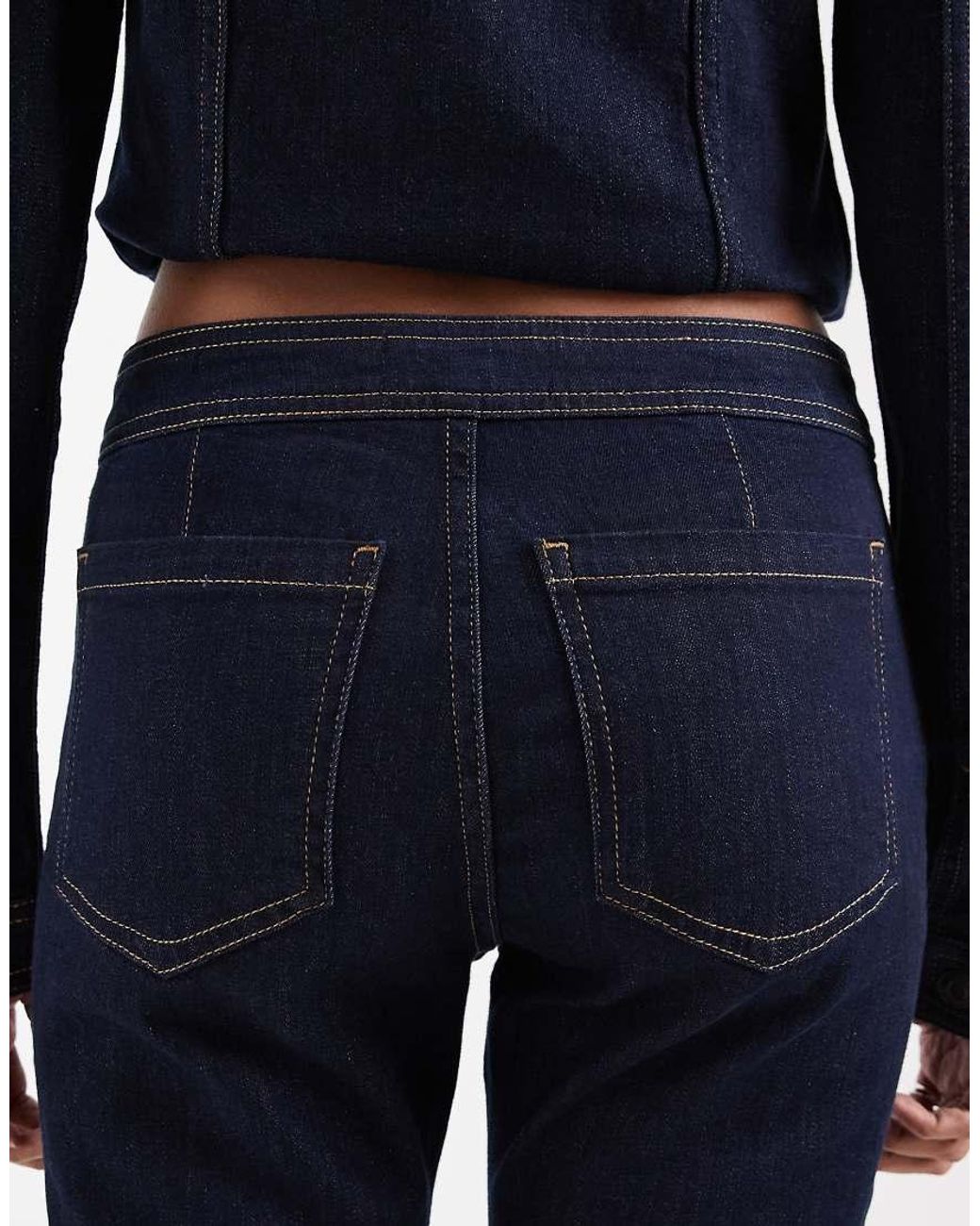 ASOS Blue Crop Kick Flare Jean