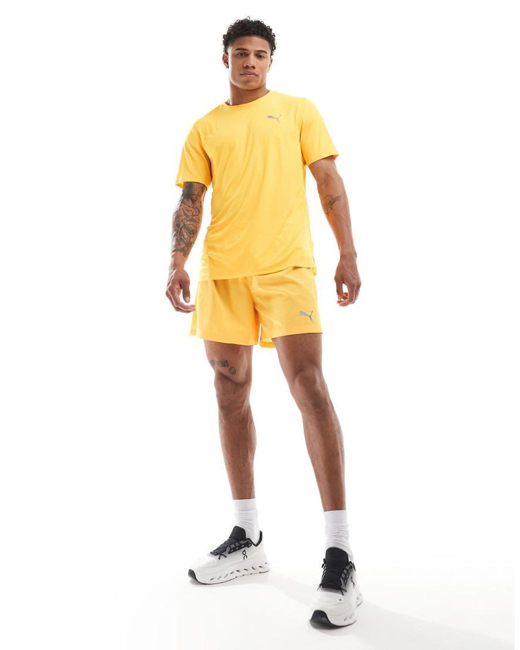 PUMA Run Favourite Velocity 5 Shorts in Yellow for Men Lyst UK