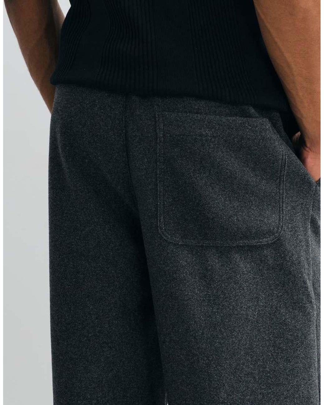 ASOS Blue Baggy Wool Look Trouser for men