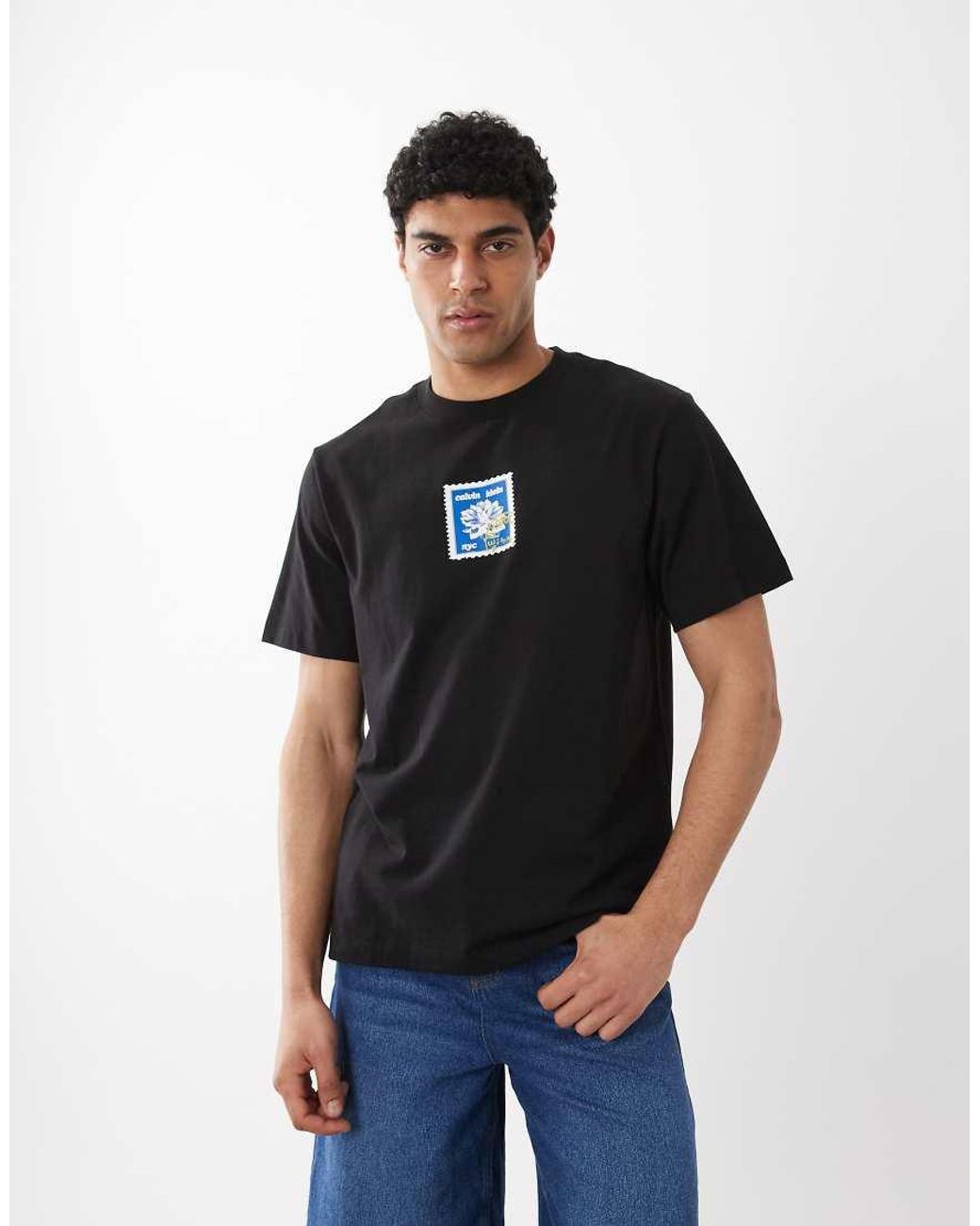 Calvin Klein Black Graphic Stamp T-shirt for men