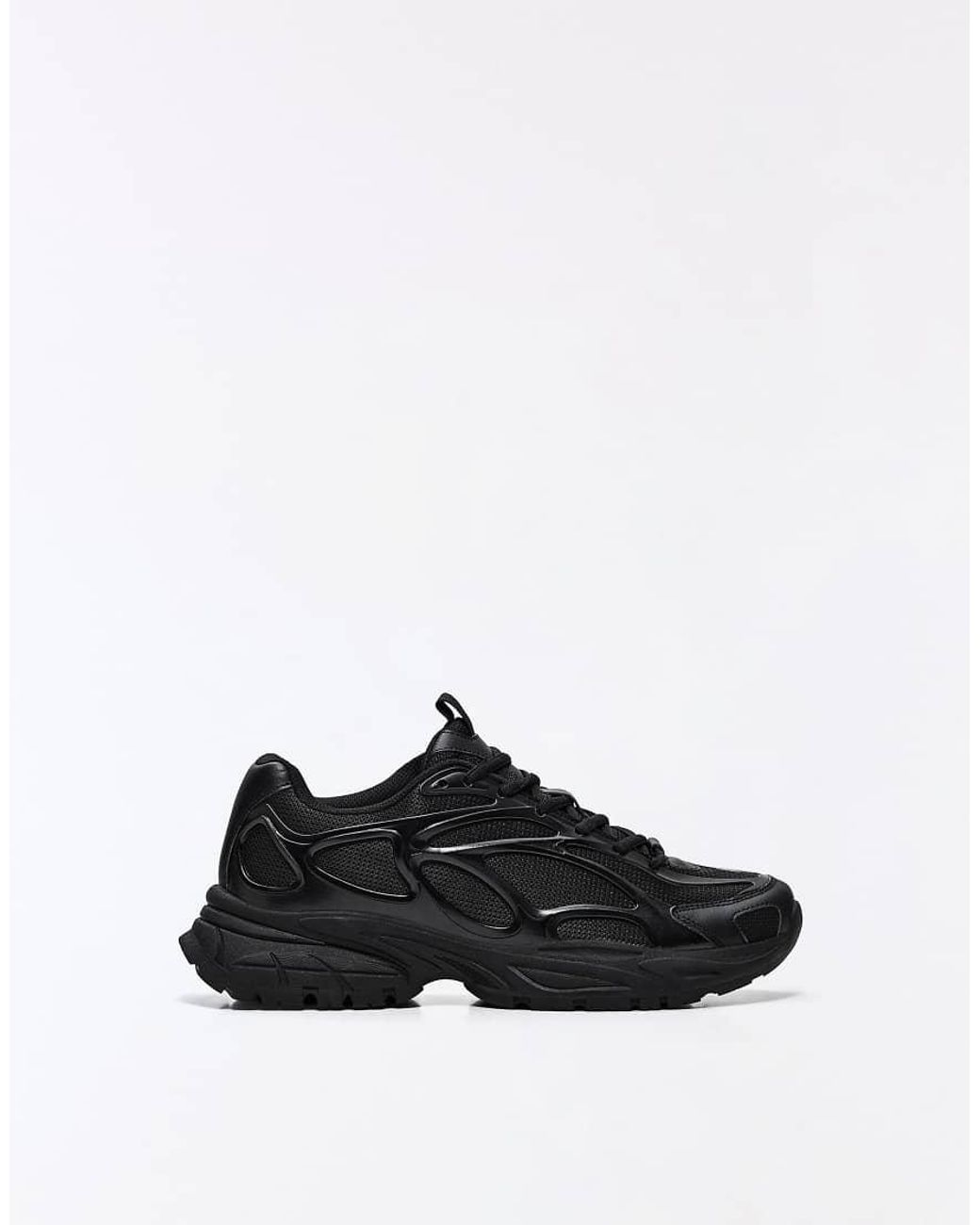 Bershka Black Chunky Combination Sneakers for men