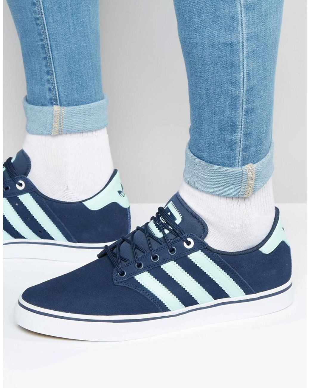 adidas Originals Canvas Seeley Premiere Sneakers In Navy B27766 in Blue for  Men | Lyst