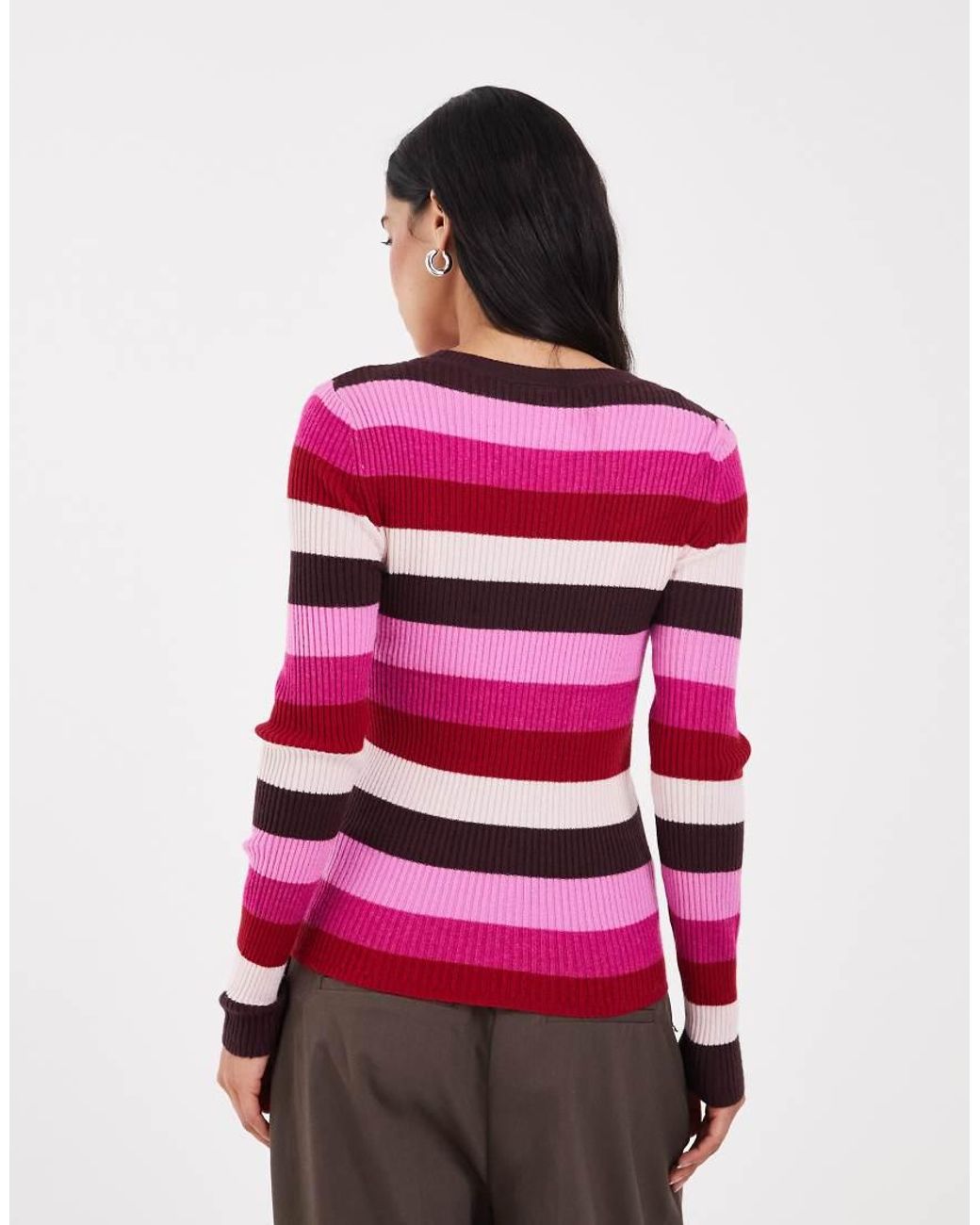 ONLY Pink Ribbed Knitted Top