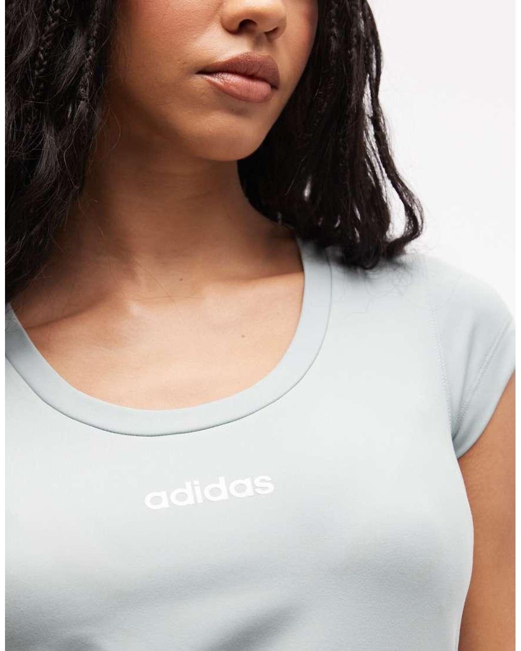 Adidas Originals Gray Adidas Training Hyperglam Linear Baby Tee