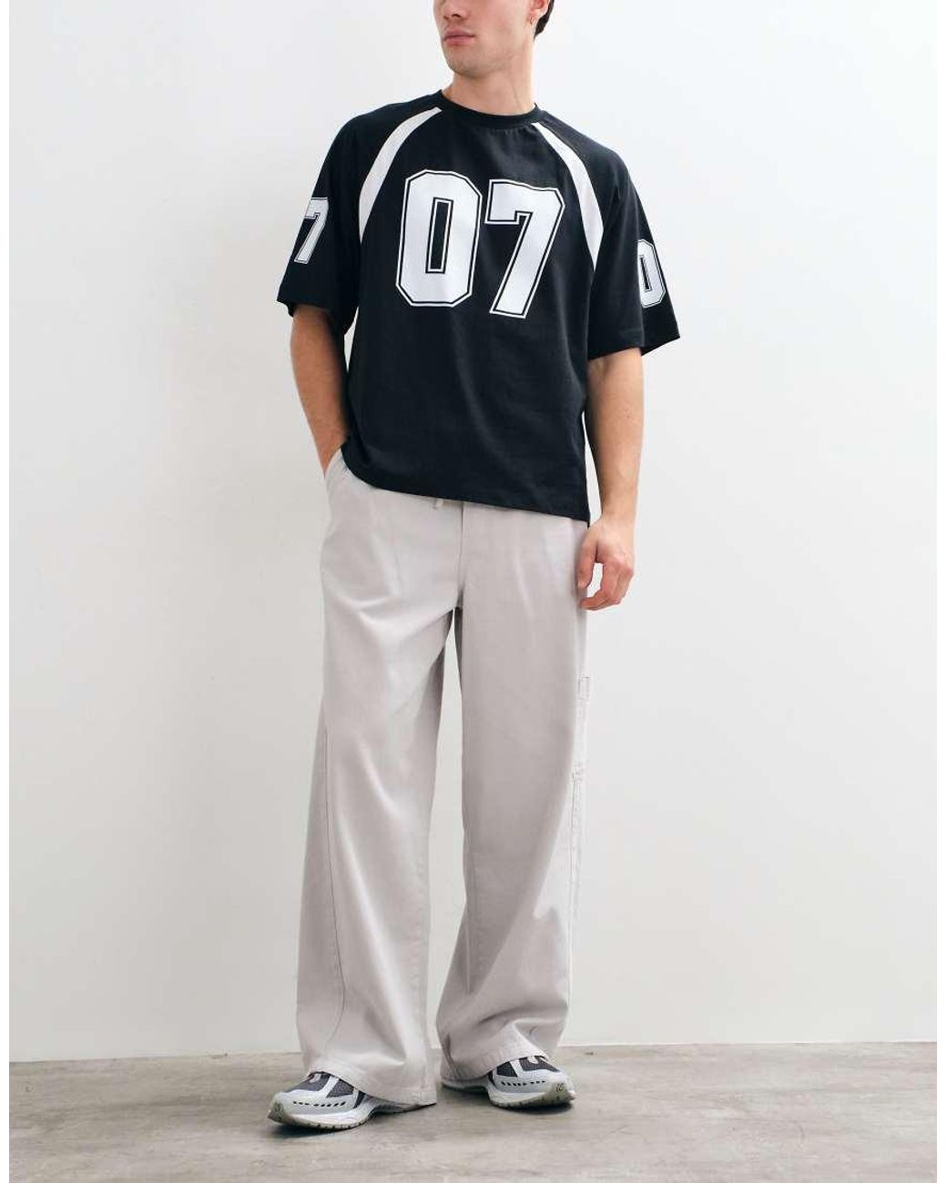 ASOS Gray Extreme baggy Cargo Trousers for men