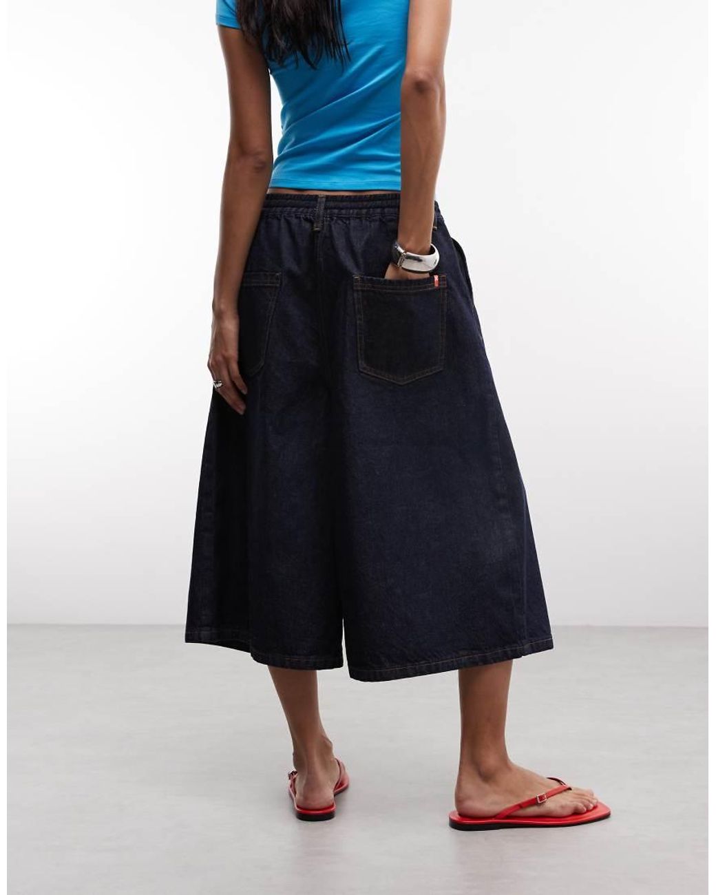 Collusion Blue Pull On Longline Jorts