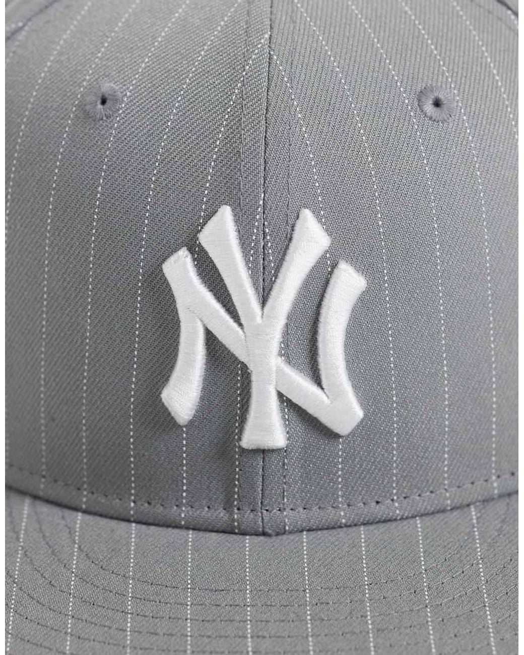 KTZ X Asos Exclusive Ny Yankees 9Fifty Pinstripe Cap in Grey | Lyst UK