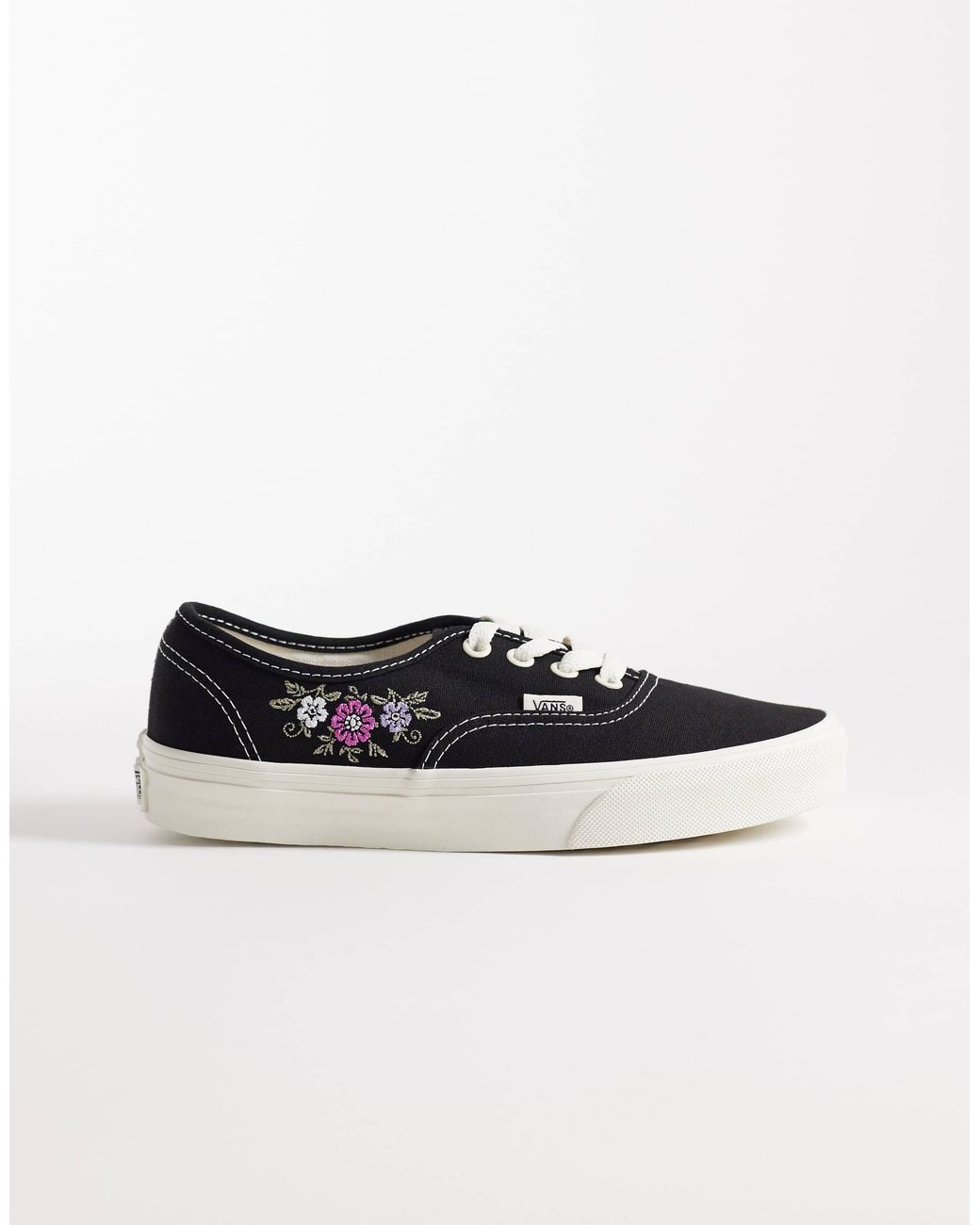 Authentic - baskets à fleurs brodées Vans en coloris White