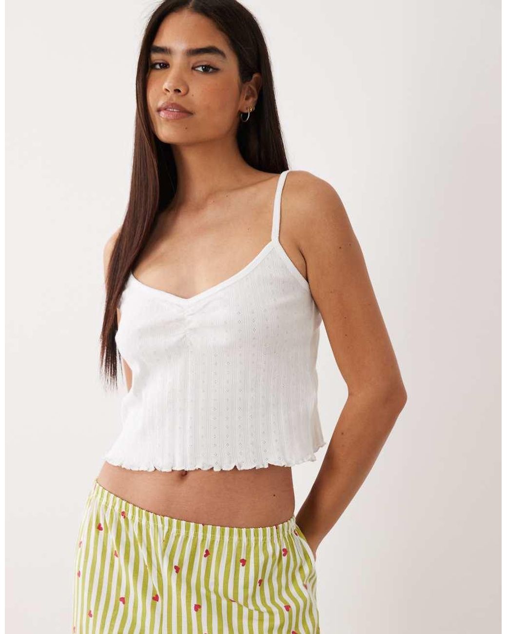 Wednesday's Girl Green Wednesdays Girl Cami Top And Trouser Pyjama Set