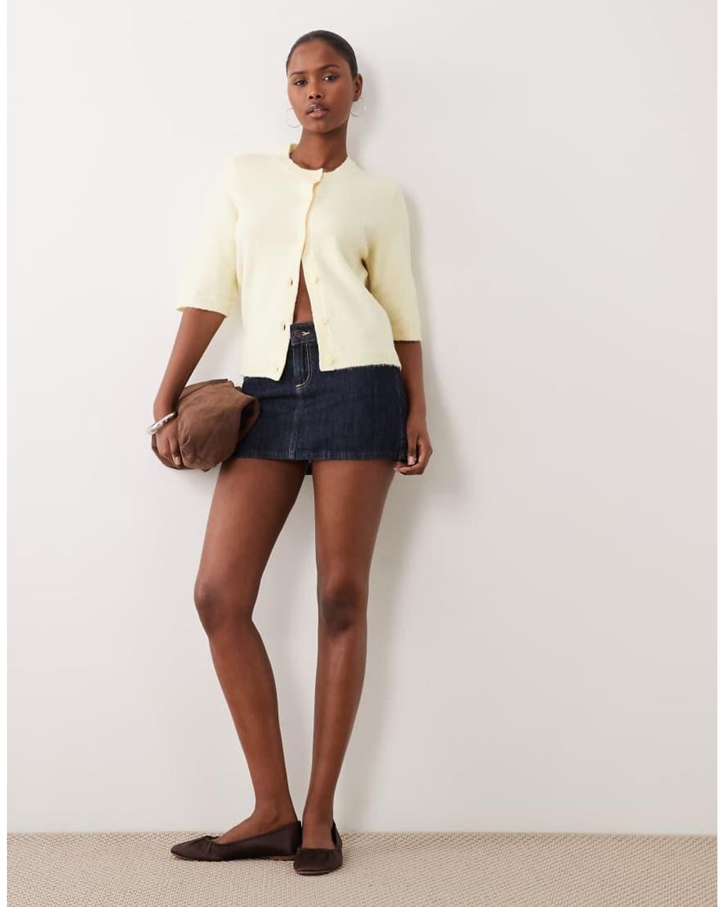 Vila Natural Short Sleeve Soft Knitted Cardigan