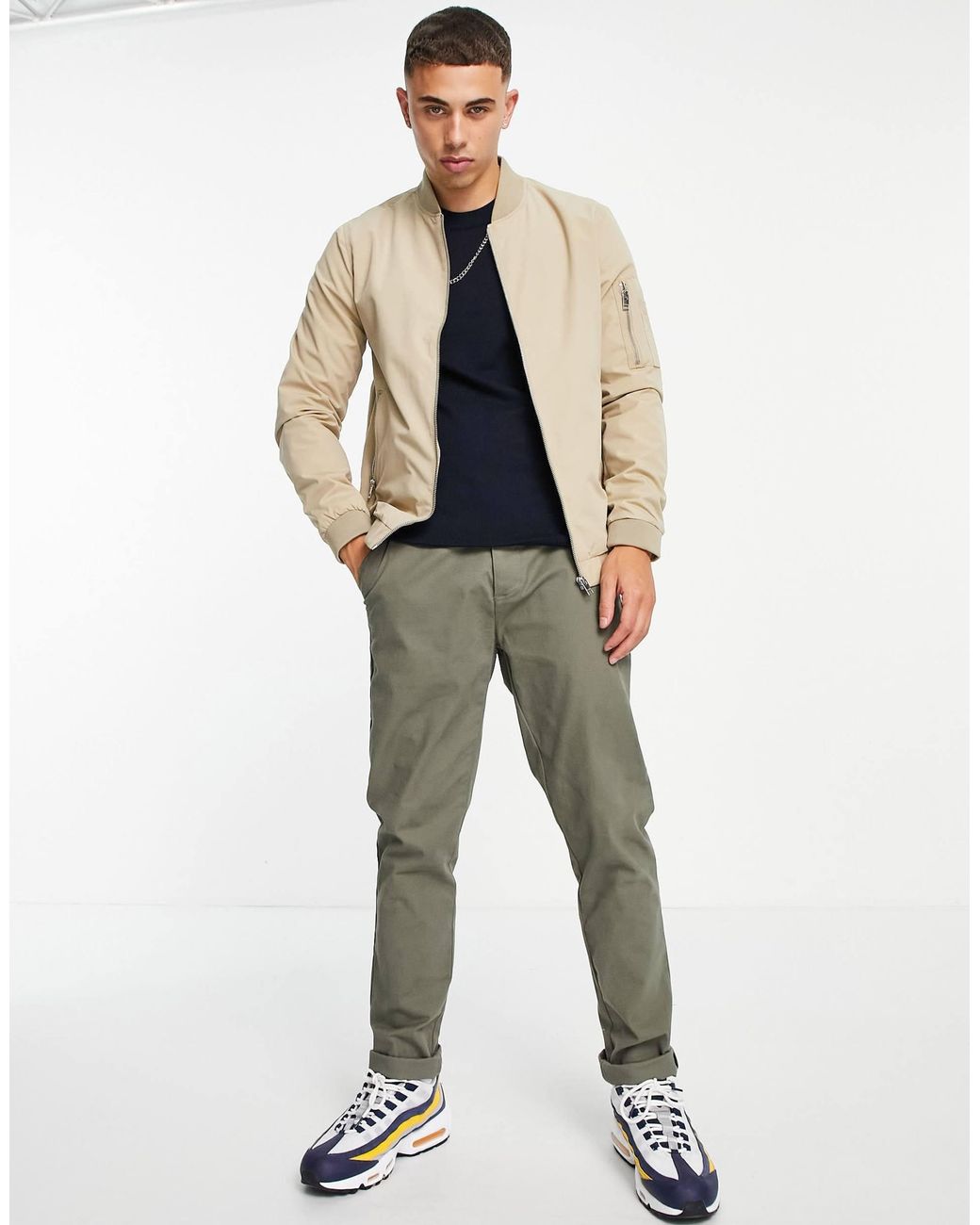 Essentials - bomber à fermeture éclair - beige Jack & Jones pour homme en coloris Natural