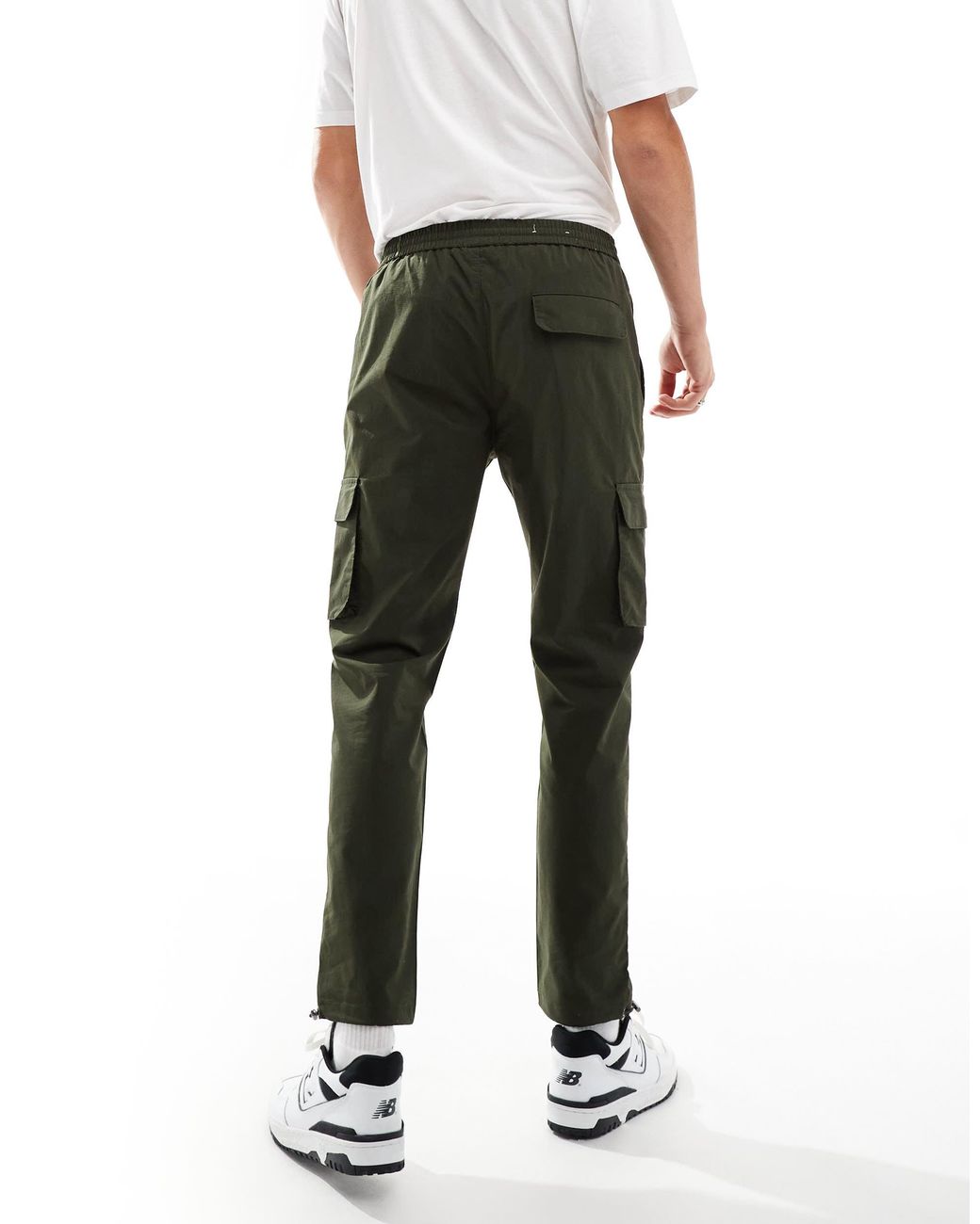Only & Sons Black Tapered Tech Cargo for men