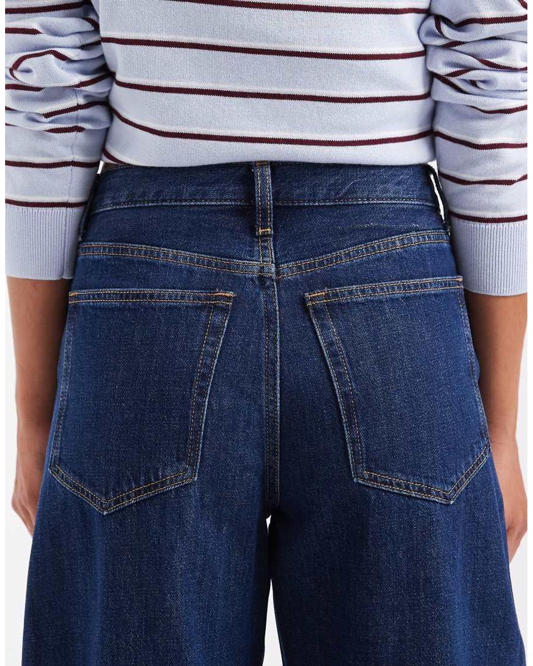 ARKET Blue Peony Baggy Barrel Leg Jeans