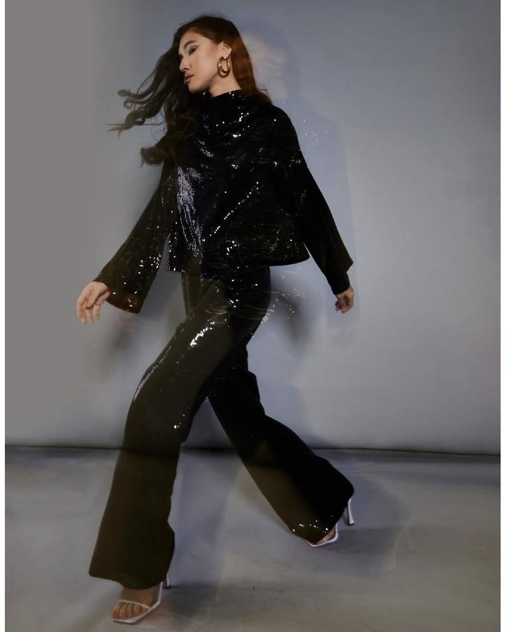 Glamorous Black Sequin Trousers