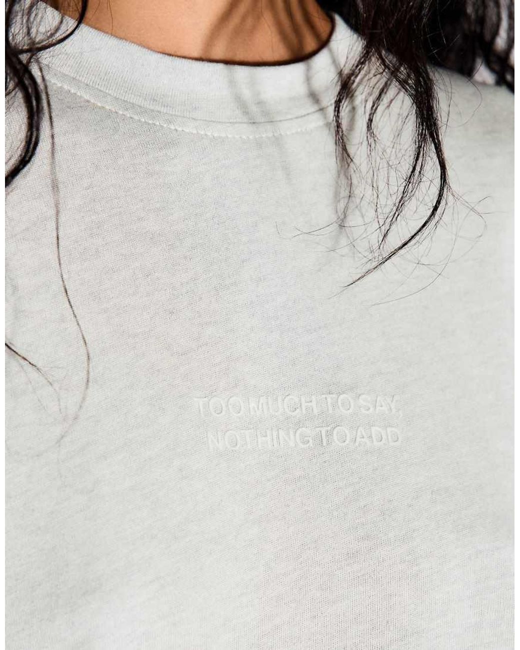 Bershka White Short Sleeve Oversize T-shirt