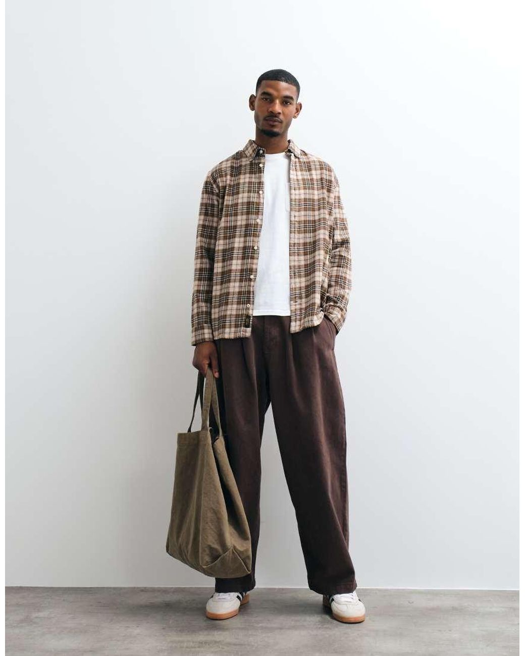 Jack & Jones Natural Flannel Check Shirt for men