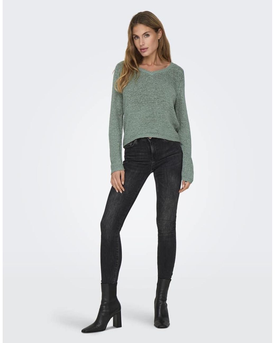 ONLY Green Knitted Pullover