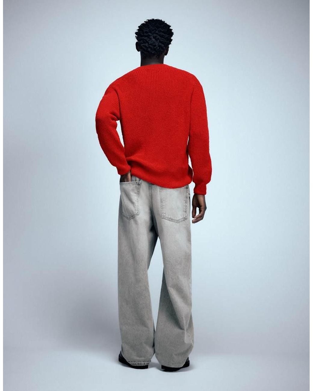 Basic Maglione di Pull&Bear in Red da Uomo