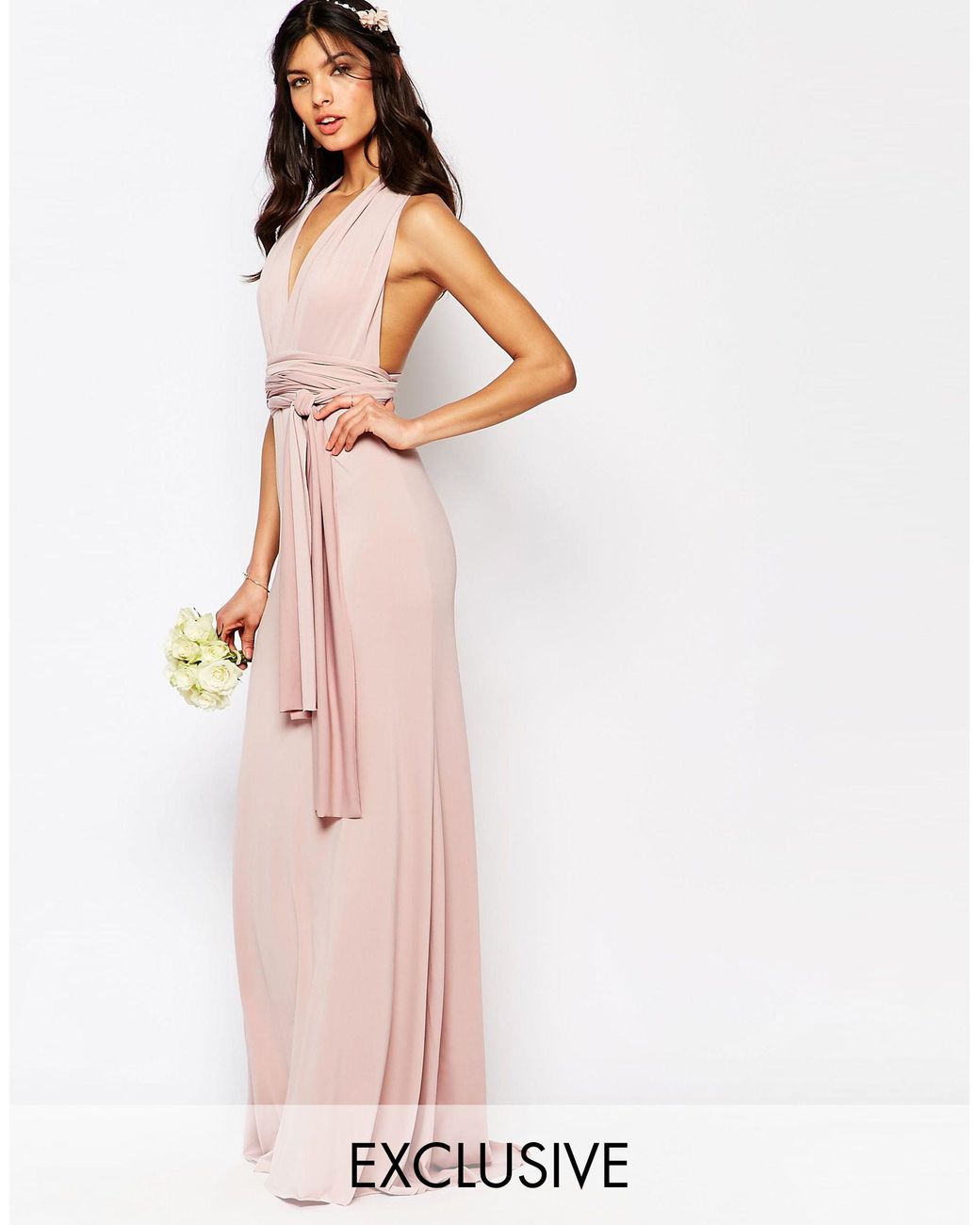 pink multiway maxi dress