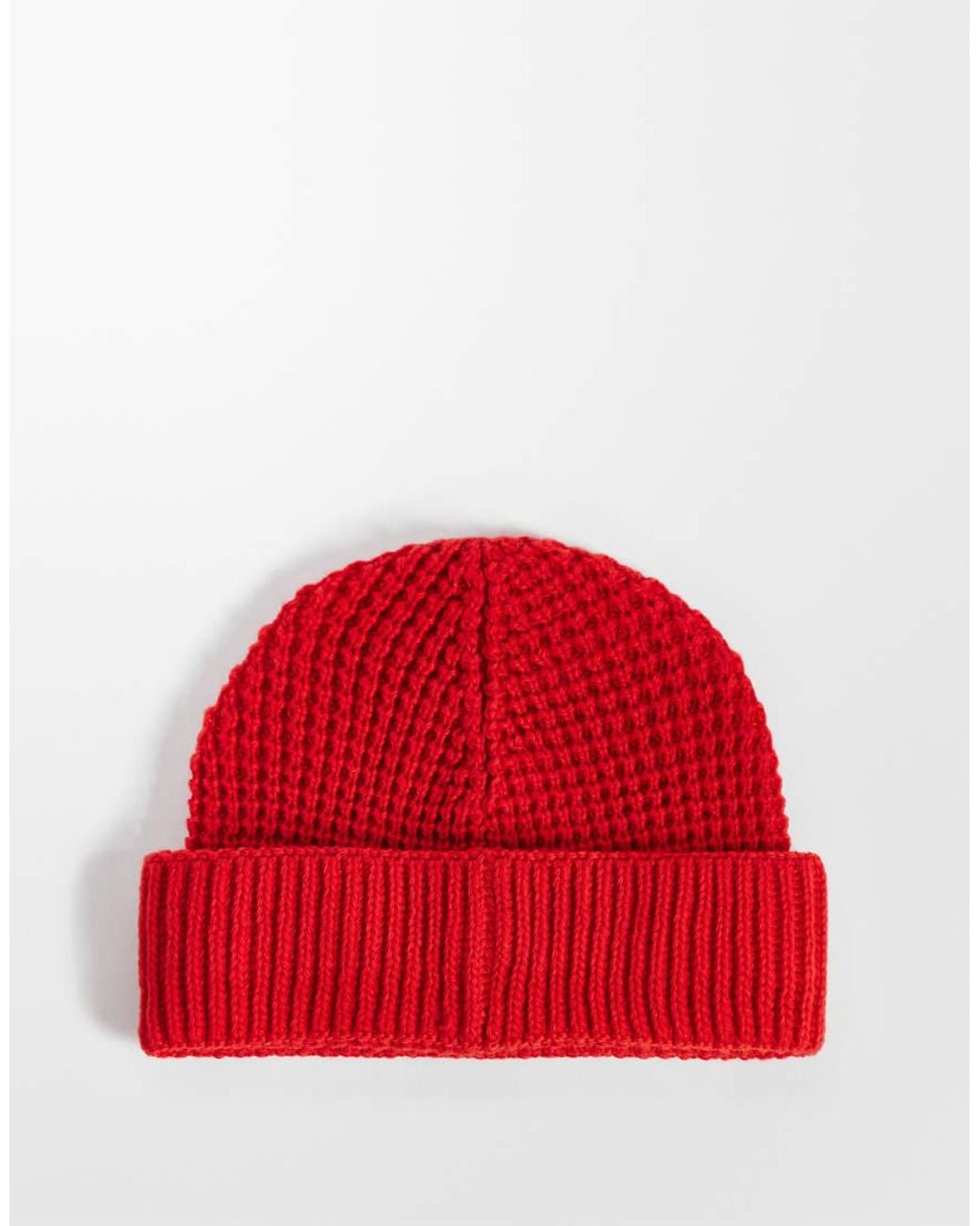 Reclaimed Vintage Red Unisex Fisherman Beanie