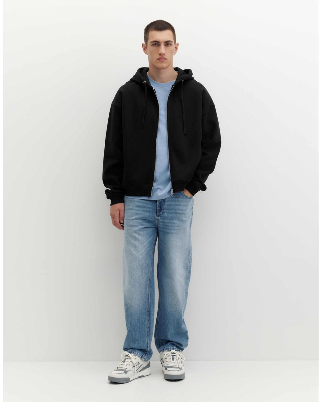 Pull&Bear – kapuzenpullover in Black für Herren