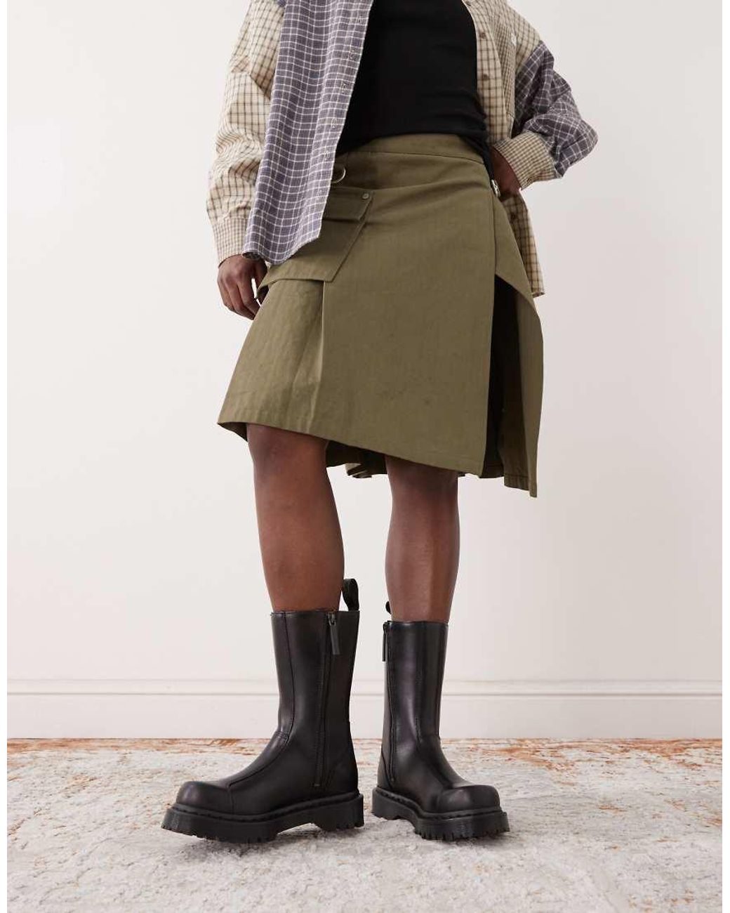 Dr. Martens Black Rejena Calf Length Boot
