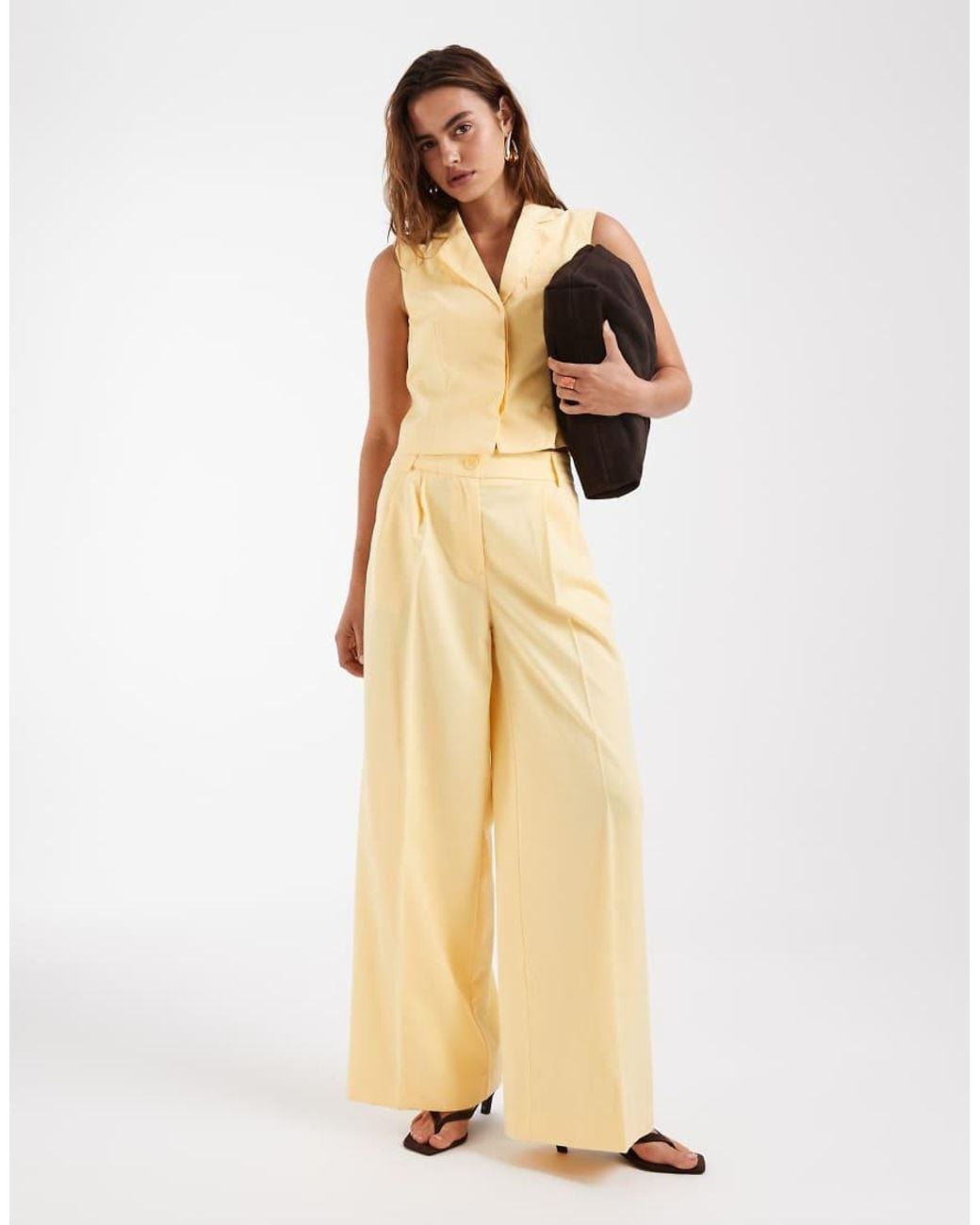 Vero Moda Natural Tailored Boxy Waistcoat