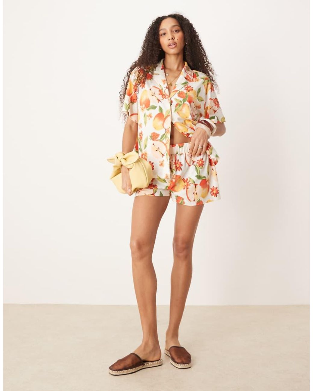 ASOS Multicolor Linen Look Revere Shirt