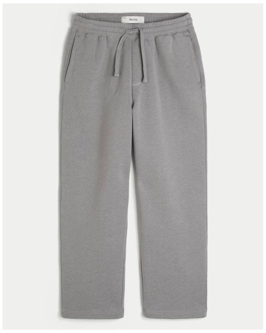 Hollister White Back Pocket Graphic Baggy Sweatpants for men